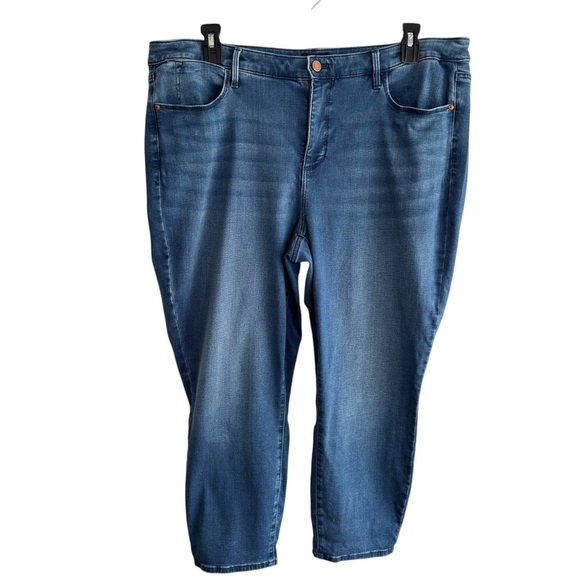 Talbots Womens Plus Size 18W Stretch Denim Cropped Jeans High-Waist Jegging Crop - Picture 14 of 14